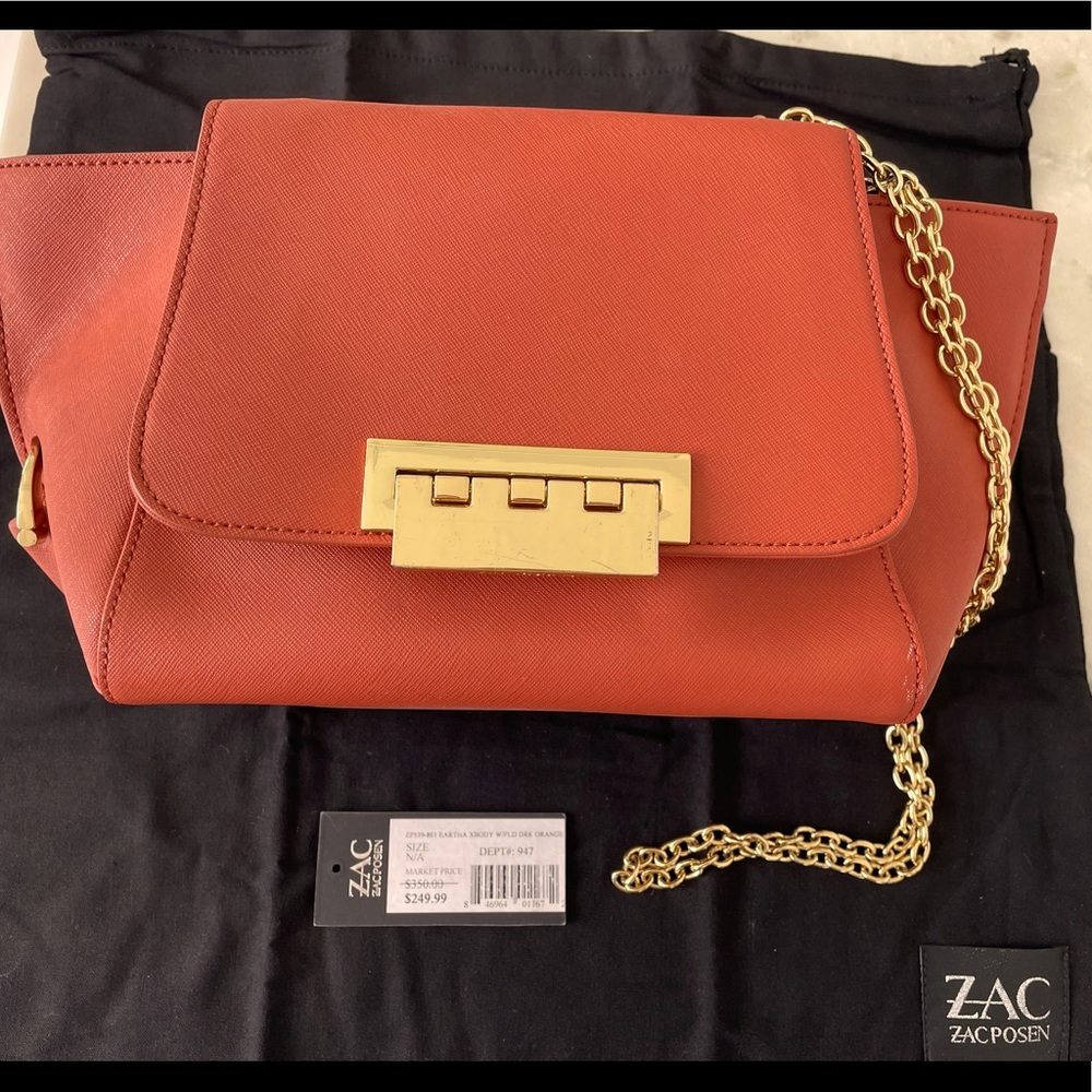 Zac Posen Eartha Xbody Dark Orange Crossbody Bag